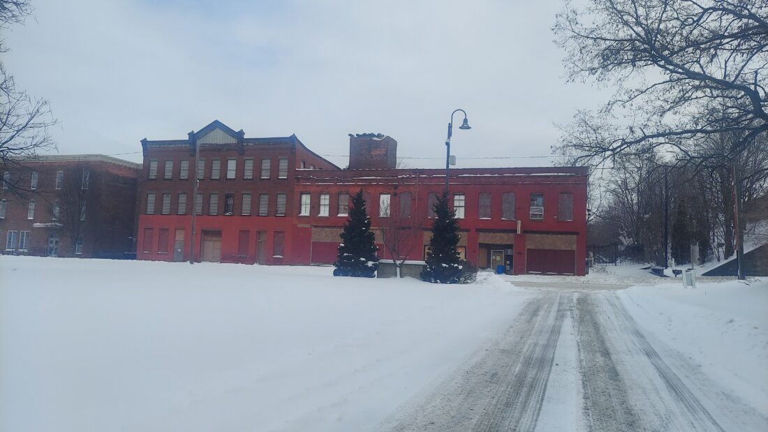 OBSERVER Photo by M.J. Stafford Pictured is the section of the East Fourth Street shopping plaza that will be torn down for apartments.